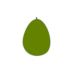 Fresh avocados icon on white background.