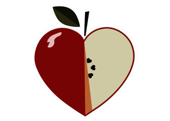 heart, valentine's day, love, apple