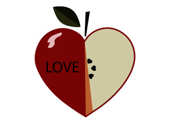heart, valentine's day, love, apple
