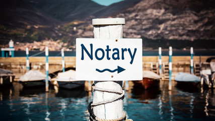 Street Sign to Notary