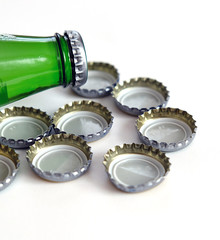 mineral water drink, natural mineral water bottle and cap,