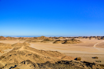Mountains in arabian desert not far from the Hurghada city, Egypt