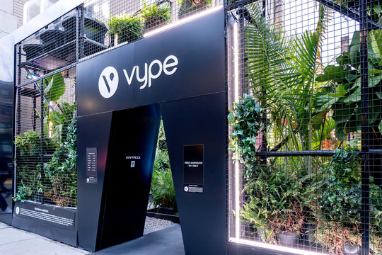 Toronto, Canada - September 25, 2019: A Vype shop in Toronto, Canada. 