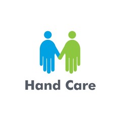 hand care logo design, hand vector icon illustration. People Care Logo 