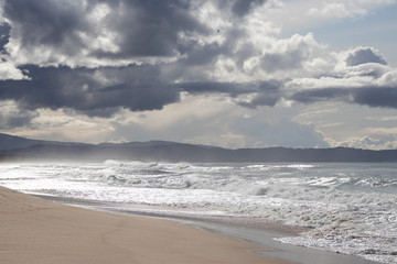Fototapeta na wymiar Clouds over Marina State Beach in Monterey Peninsula California
