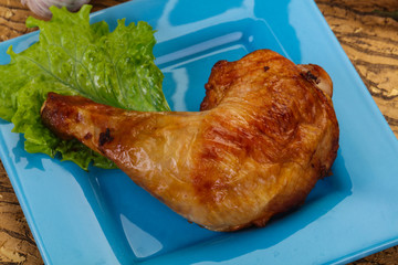 Roasted chicken leg