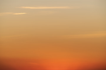 Sky gradient from blue to orange sunset