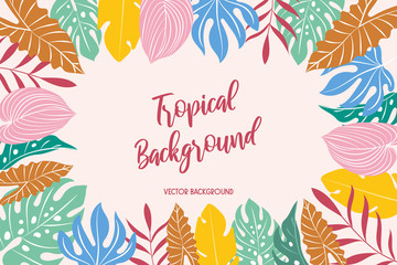 Obraz premium Tropical background. Vector background