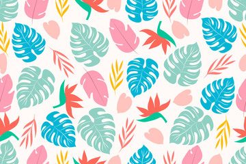 Tropical seamless pattern.