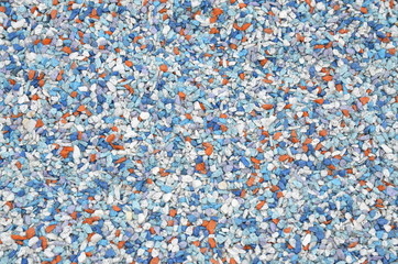 Backgrounds and textures. Park paths are lined with multi-colored small pebbles.