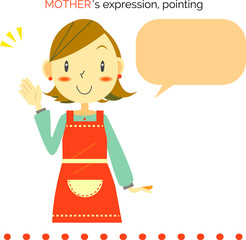 お母さん　案内　ふきだし付き