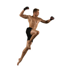 Obraz premium MMA male fighter isolated