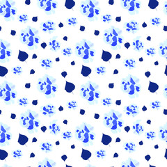 seamless pattern with flowers and butterflies