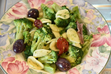 Orecchiette With Turnip Greens in the Plate