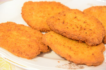 Fried Cutlet in the Plate