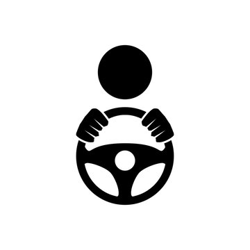 Steering wheel icon design trendy