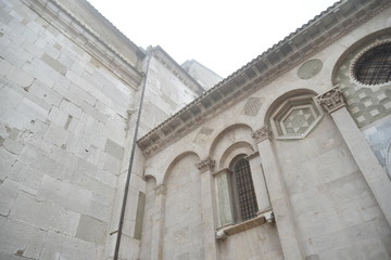 Troia Cathedral by Morning With Foggy Weather