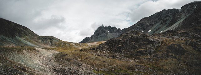 Denali national park mountains panoramic view, Alaska