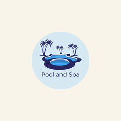 pool and spa logo design