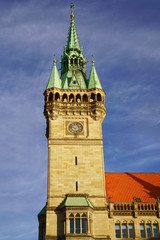 Fototapeta na wymiar Beautiful Town Hall in Braunschweig, Lower Saxony, Germany. 