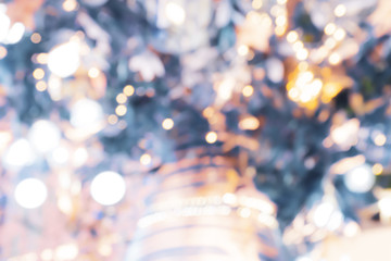 Obraz premium Abstract background blurred into golden bokeh - Wall bokeh