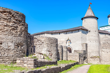 The ancient Kremlin (Krom) in the city of Pskov