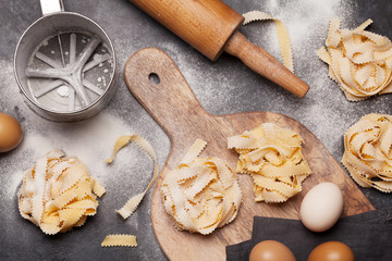 Homemade pasta making