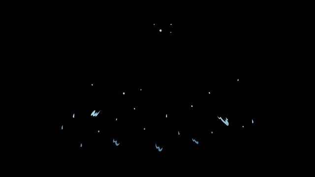 Animated splash of water. The original file 4K has an alpha channel. 29.97 fps