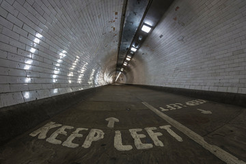 Tunnel under the river thames.