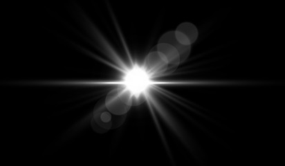 Lens flare. Light glow effect. Isolated vector illustration.