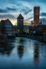 Obraz premium Historic water tower and mill in Lueneburg.
