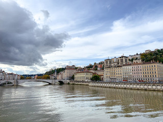 Fototapeta premium Riverside in Lyon