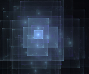 Abstract fractal pattern on black background