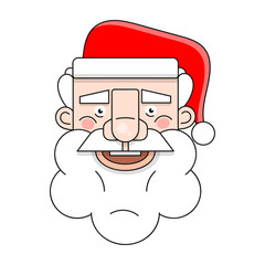 Santa Claus Illustration Suitable For Greeting Card, Poster Or T-shirt Printing.