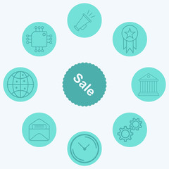 Sale vector icon sign symbol