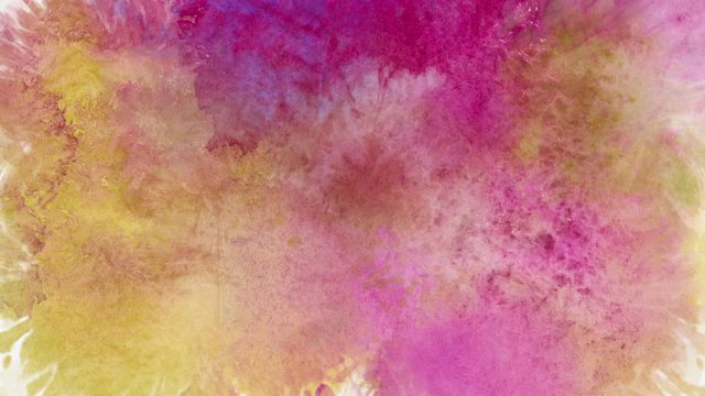 Colorful watercolor ink drops appears 