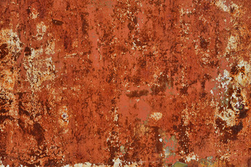 Rust on the  metal sheet.