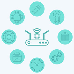 Router vector icon sign symbol