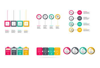 Fototapeta premium Vector business template for presentation. Business concept with 4 options, parts, steps or processes.