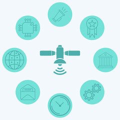 Satellite vector icon sign symbol