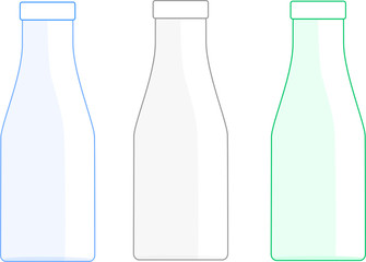 Bottle of imitation transparency 3 colors