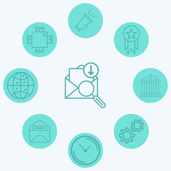 Search mail vector icon sign symbol