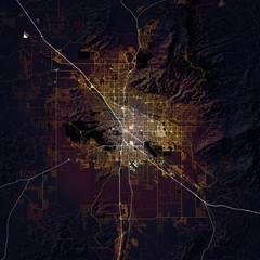 Map Tucson city. Arizona