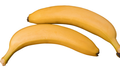 ripe banana fruit on a white background