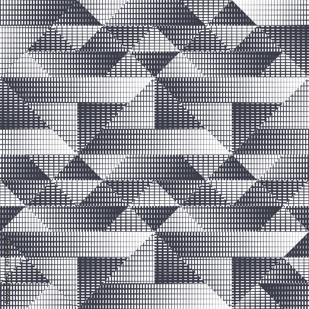 Poster abstract seamless pattern of geometric shapes with texture. optical illusion of the volume and depth