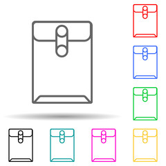 sealed folder with documents multi color style icon. Simple thin line, outline vector of interview icons for ui and ux, website or mobile application