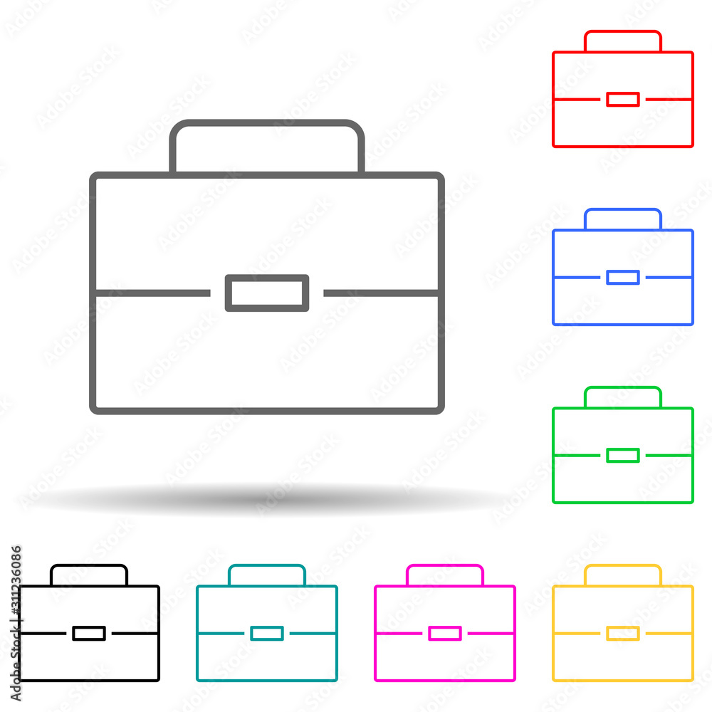 Poster bag multi color style icon. simple thin line, outline vector of scientifics study icons for ui and u