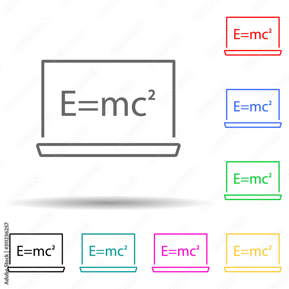 Poster blackboard multi color style icon. simple thin line, outline vector of scientifics study icons for u