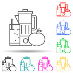 healthy food multi color style icon. Simple thin line, outline vector of cancer day icons for ui and ux, website or mobile application