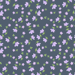 Seamless pattern of watercolor geranium flowers. Perfect for web design, cosmetics design, package, textile, wedding invitation, logo